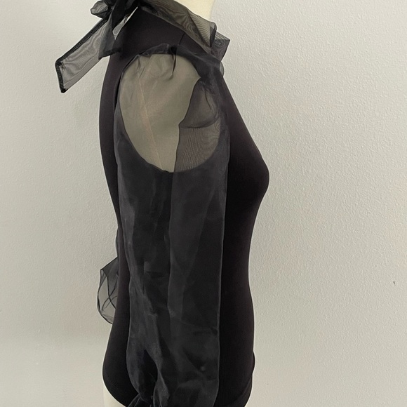 tinywillow Black Top with Sheer Sleeves XS - Picture 6 of 9